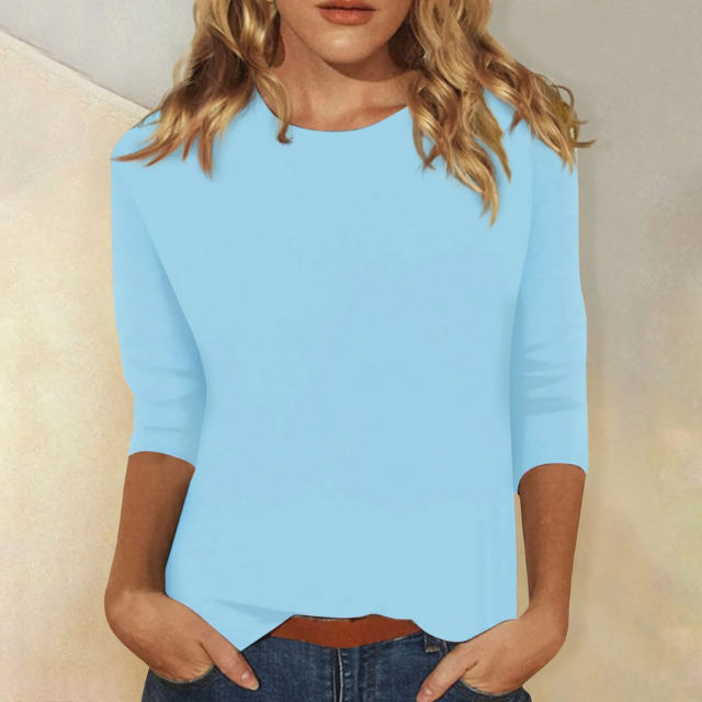 Twinkle | Dames Shirt Met Ronde Hals En Driekwart Mouwen