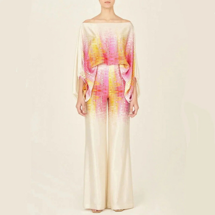 Lumi | Elegante Tweedelige Dames Set | Chique Off-Shoulder Blouse