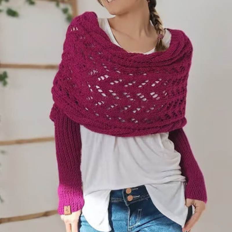 Robin | Dames Boho Gebreide Omslagdoek Sjaal | Flatterend en Comfortabel voor Vrouwen