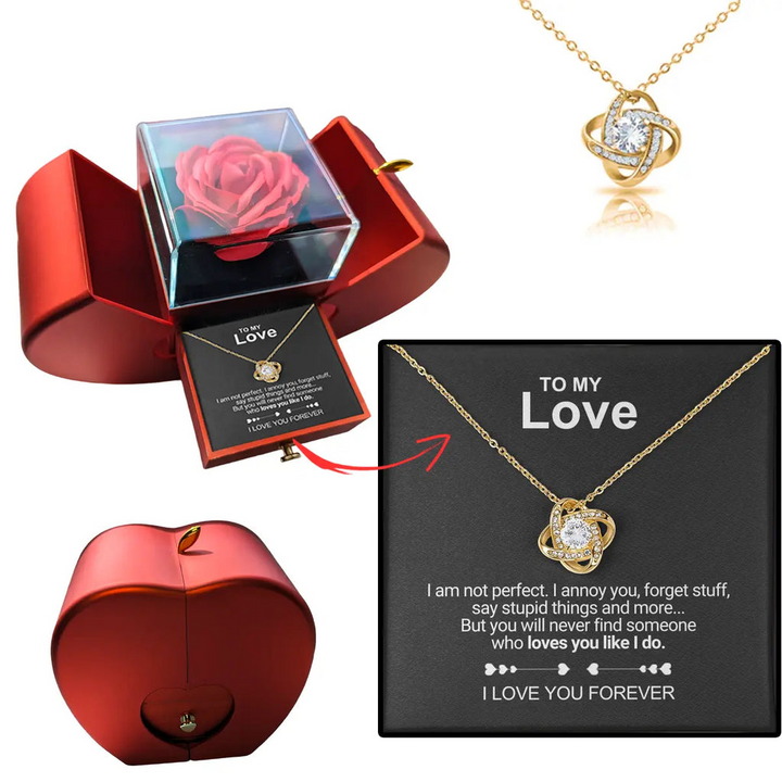 Tijdloze Liefdescadeauset | Met Roos En Sieraden