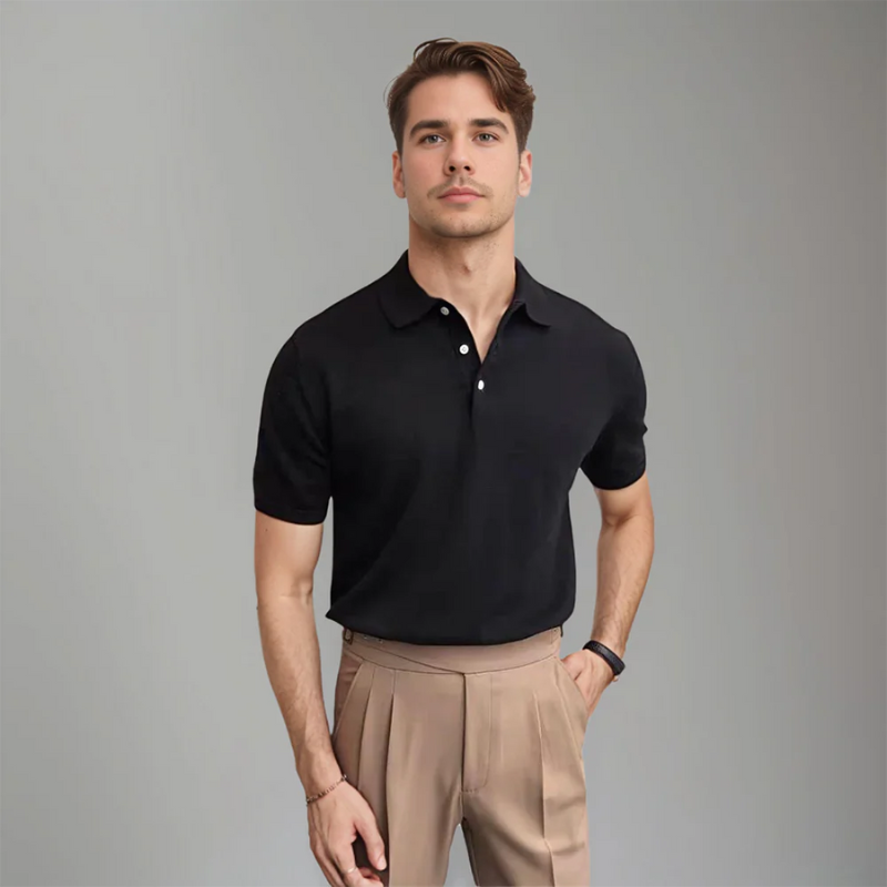 Tarlochan | Heren Flanellen Polo met Korte Mouwen