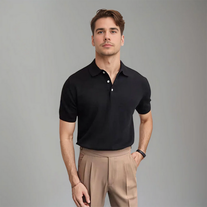 Tarlochan | Heren Flanellen Polo met Korte Mouwen