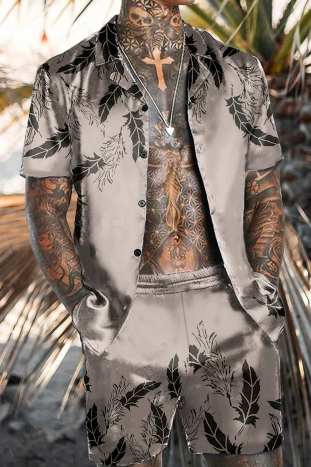 Marlon | Heren Zomer Set | Hawaiiaans Shirt en Korte Broek voor Mannen