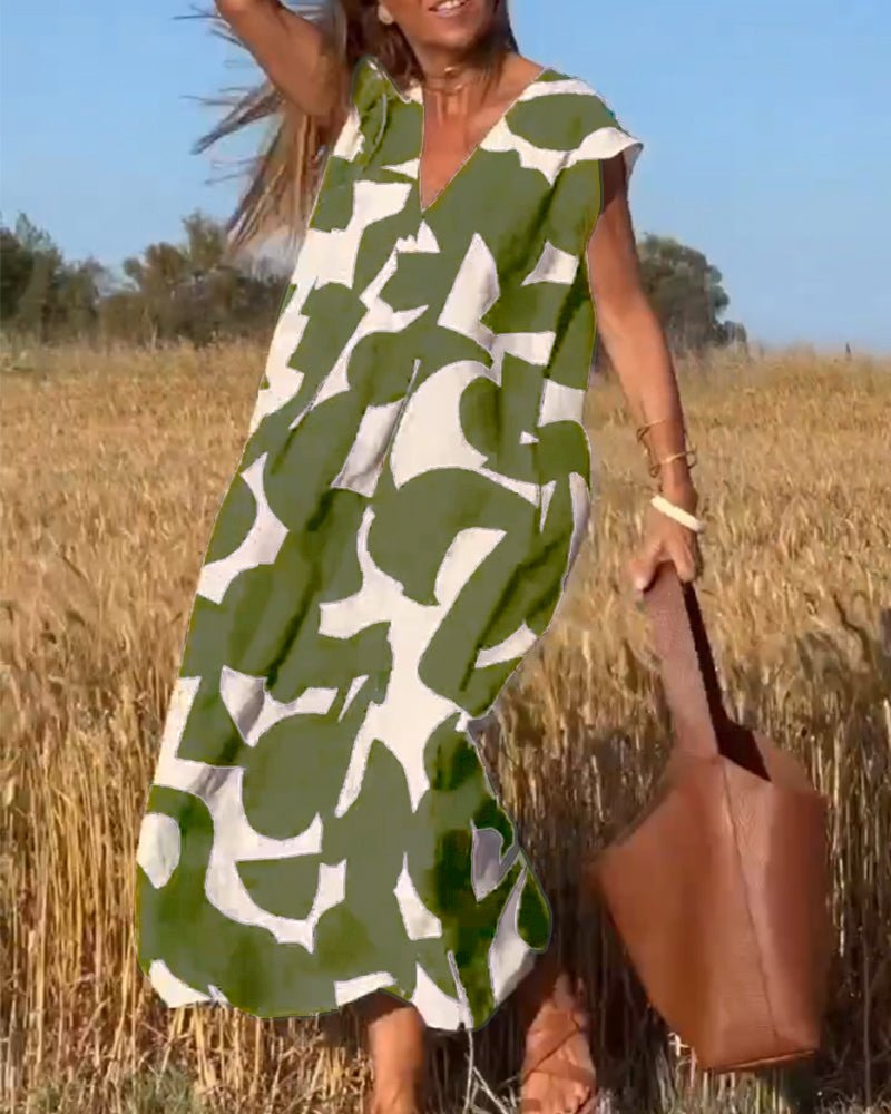Mary | Dames Jurk | Vrouwen Zomerjurk met V-hals