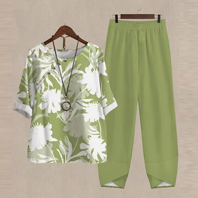 Mira | Dames Casual Zomers Tweedelig Set | Luchtig & Trendy voor Vrouwen