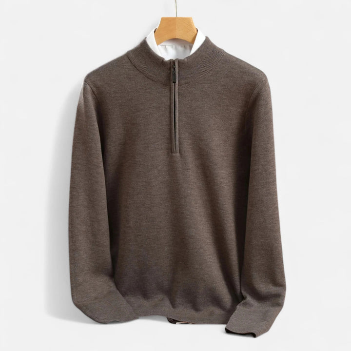 Sorata | Heren Merinowollen Pullover met Halve Col