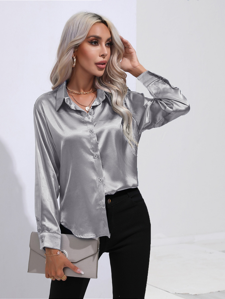 Sara | Chique Elegante Satijnen Dames Blouse