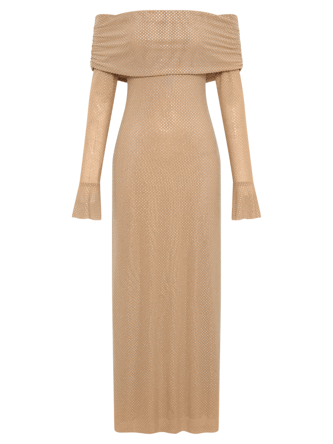 Sehan | Elegante Dames Jurk | Glinsterende Lange Jurk met Schouderstukken