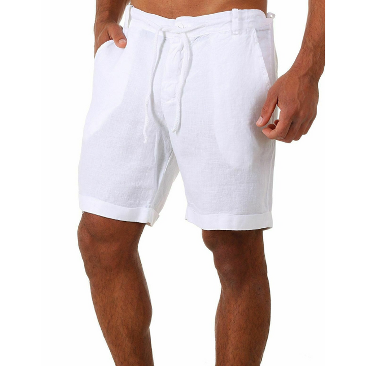 Malcolm | Heren Linnen Zomer Shorts | Korte Broek voor Mannen