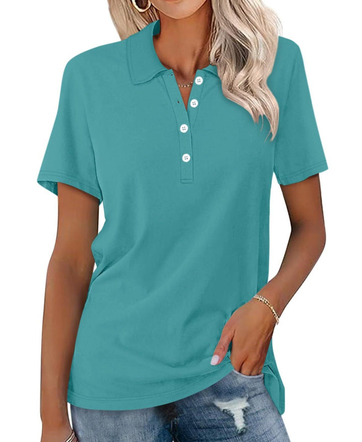 Marjani | Duurzame Poloshirt | Dames Polo Shirt | Met Kraag En Knoopsluiting