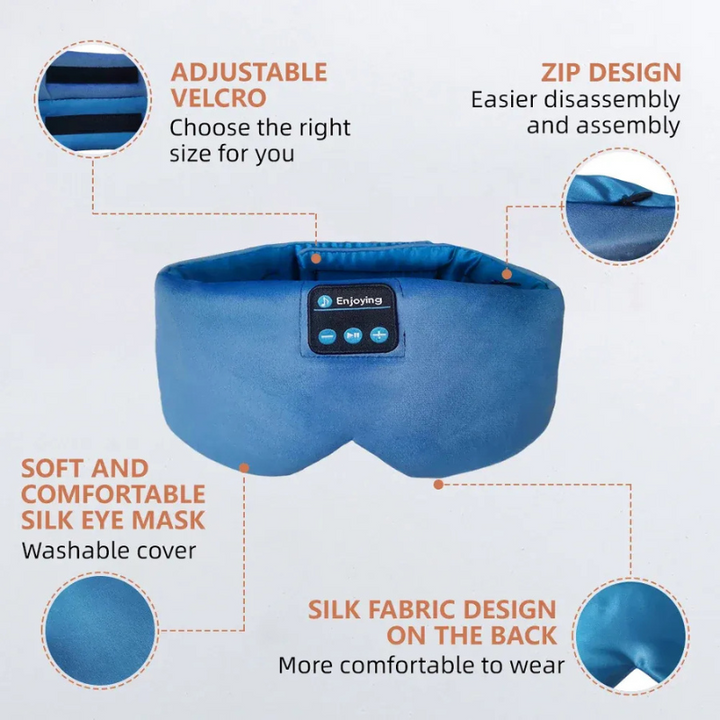 Enjoma | Bluetooth Slaapmasker | Draadloze Muziekhoofdtelefoon Voor Het Slapen