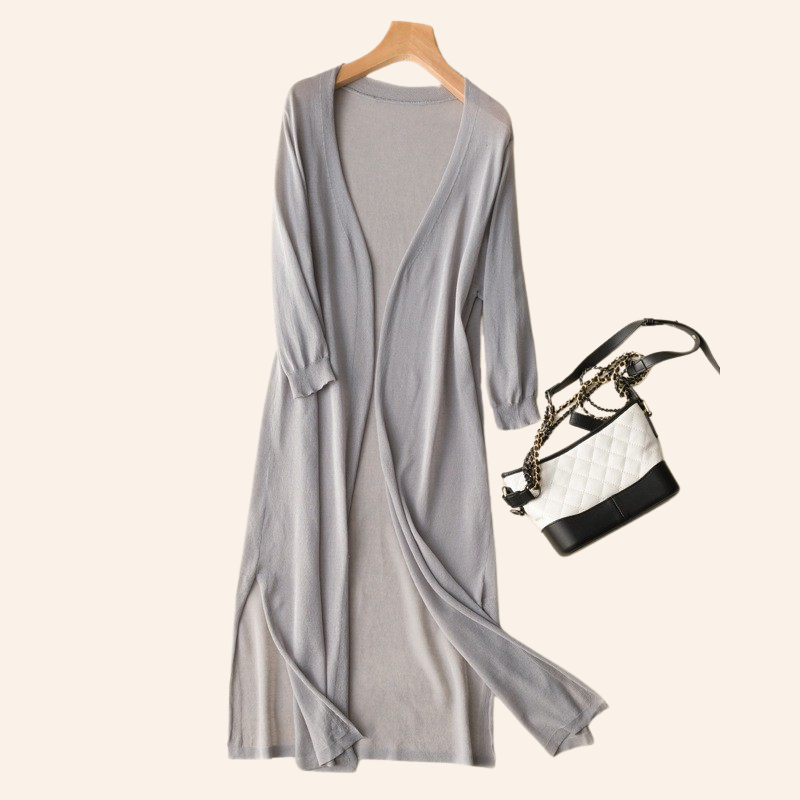 Melissa | Dames Lange Vest | Elegant en Lichtgewicht Zomer Cardigan voor Vrouwen