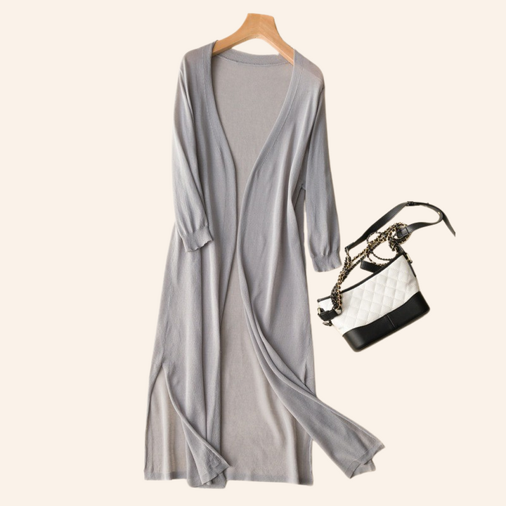 Melissa | Dames Lange Vest | Elegant en Lichtgewicht Zomer Cardigan voor Vrouwen