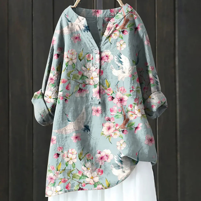 Kina | Luchtige Dames Blouse | Comfortabele Overhemd