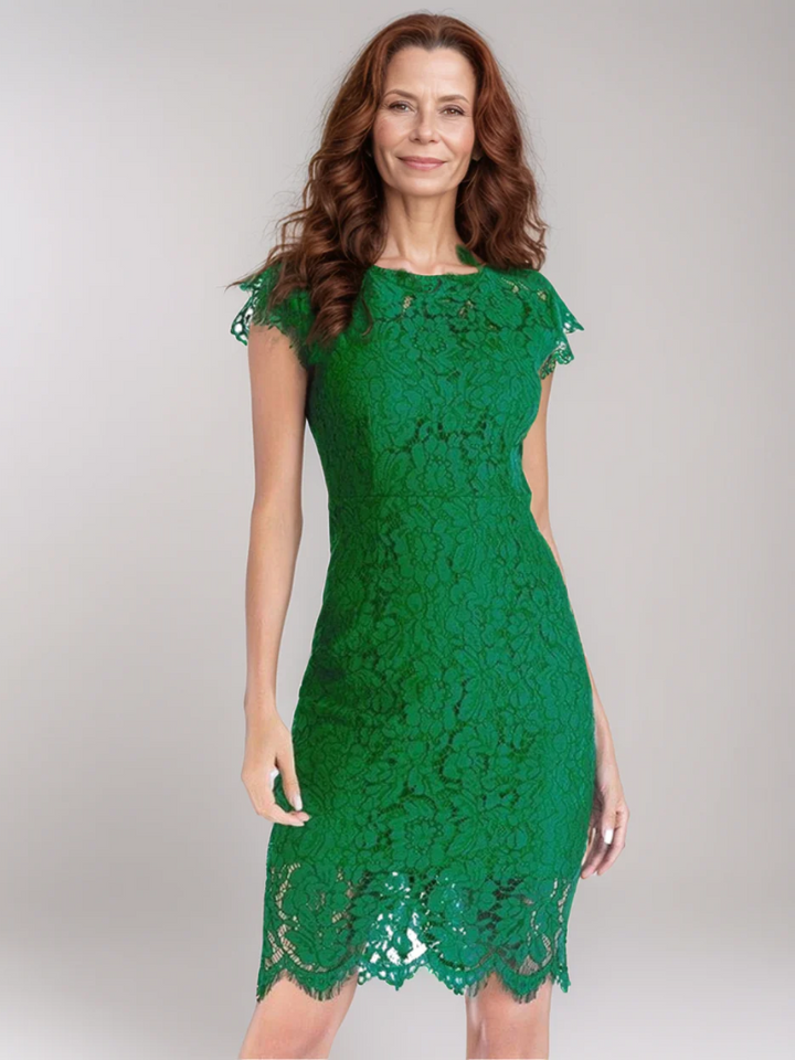 Sophia | Elegante Dames Jurk | Kanten Feestjurk Met Verfijnde Details