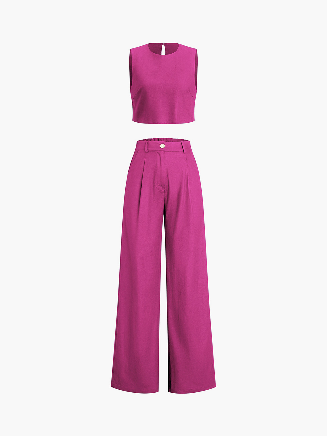 Dima | Boho Twee-Delige Set Met Broek | Wijd Uitlopende Broek | Casual Crop Top