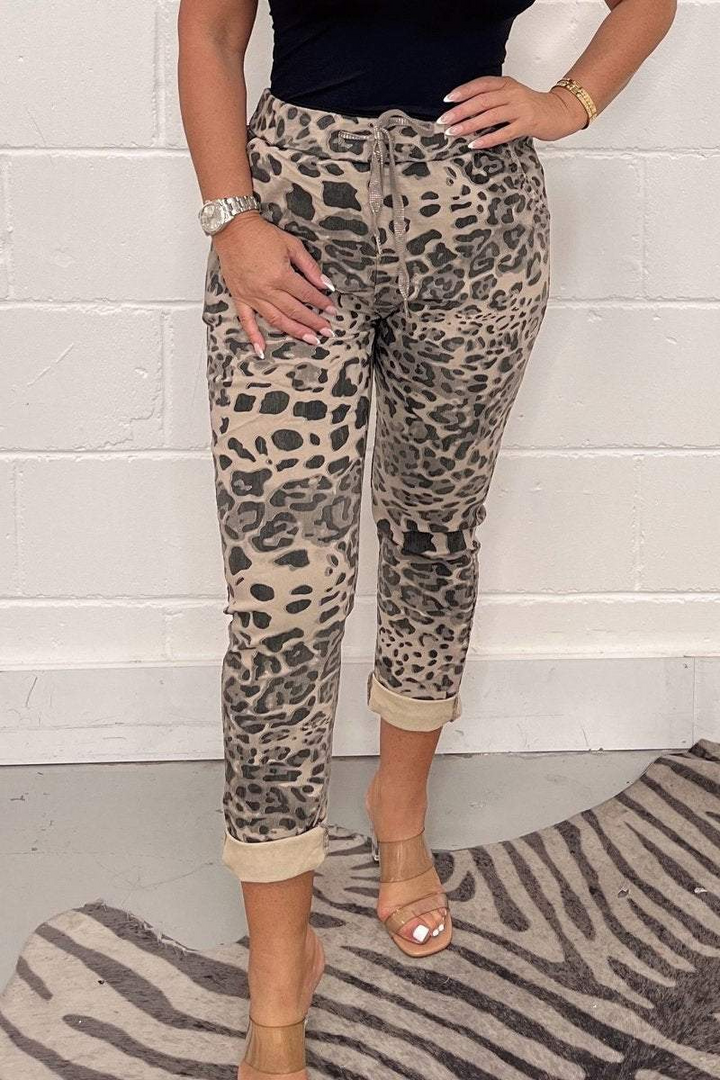 Roxy | Dames Camouflagebroek van Katoen met Trekkoordsluiting