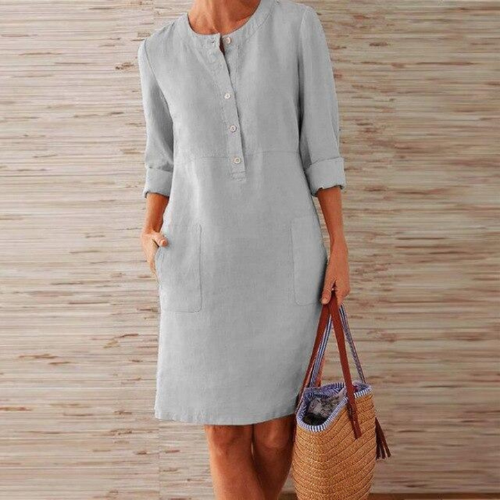 Elsana | Luchtige Dames Midi-Jurk | Tijdloze Charme | Zomerse Elegantie