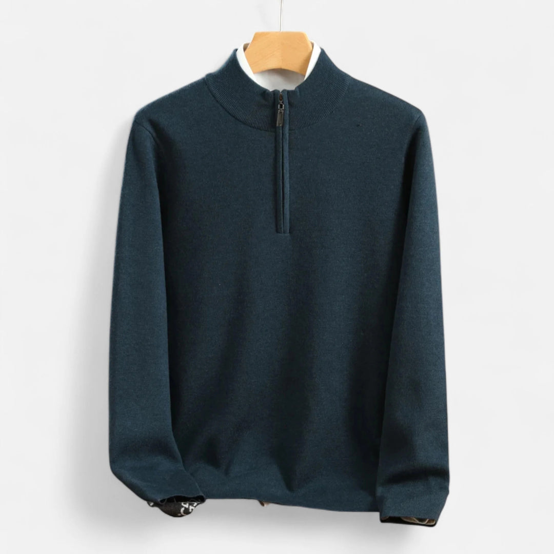 Sorata | Heren Merinowollen Pullover met Halve Col