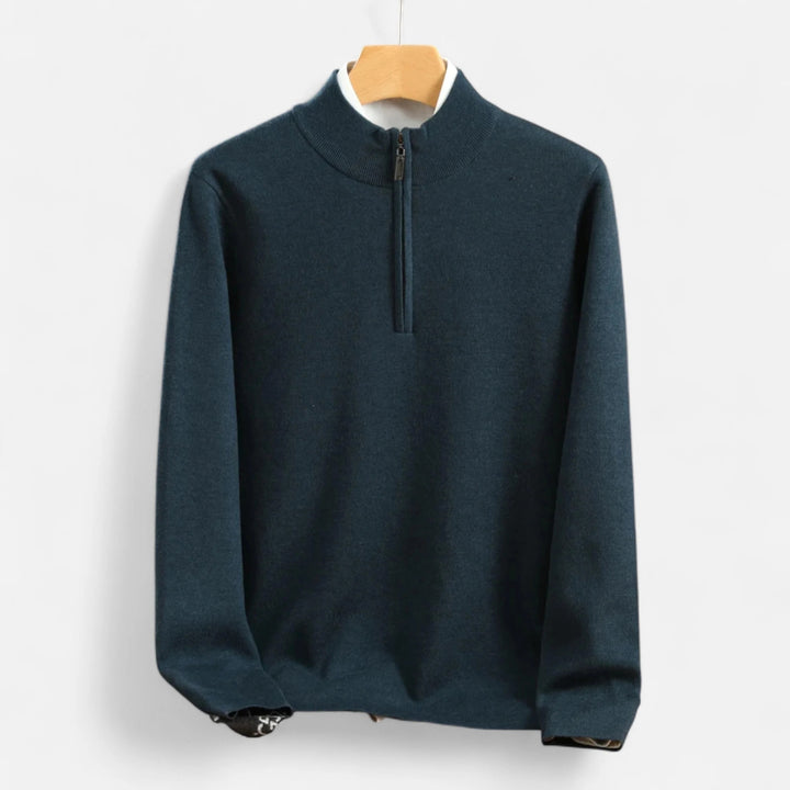 Sorata | Heren Merinowollen Pullover met Halve Col