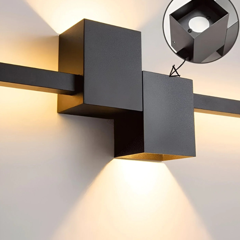 Demor | Luxe Wandlamp | Minimalistische Zwarte LED Wandverlichting