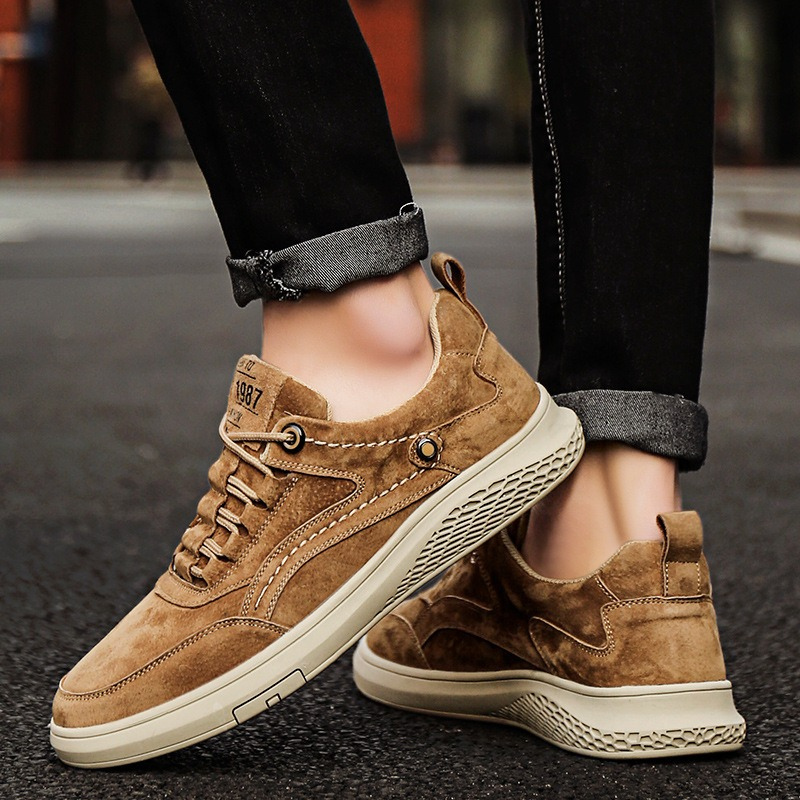 Lorenzo - Heren Sneakers - Italiaanse Suède Sneakers - Casual en Comfortabel