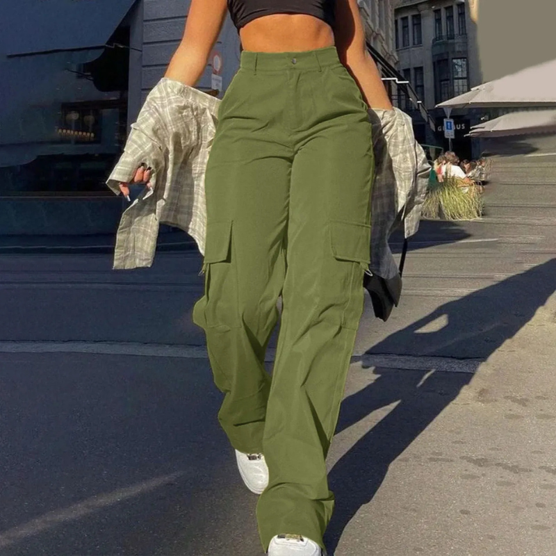 Pamela | High-Waist Cargo Broek Voor Dames