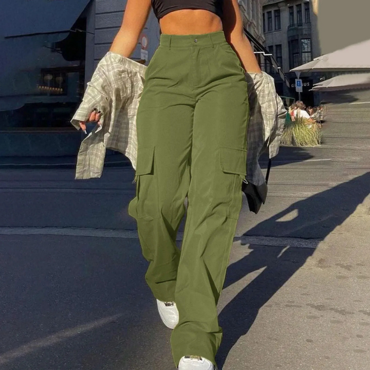 Pamela | High-Waist Cargo Broek Voor Dames