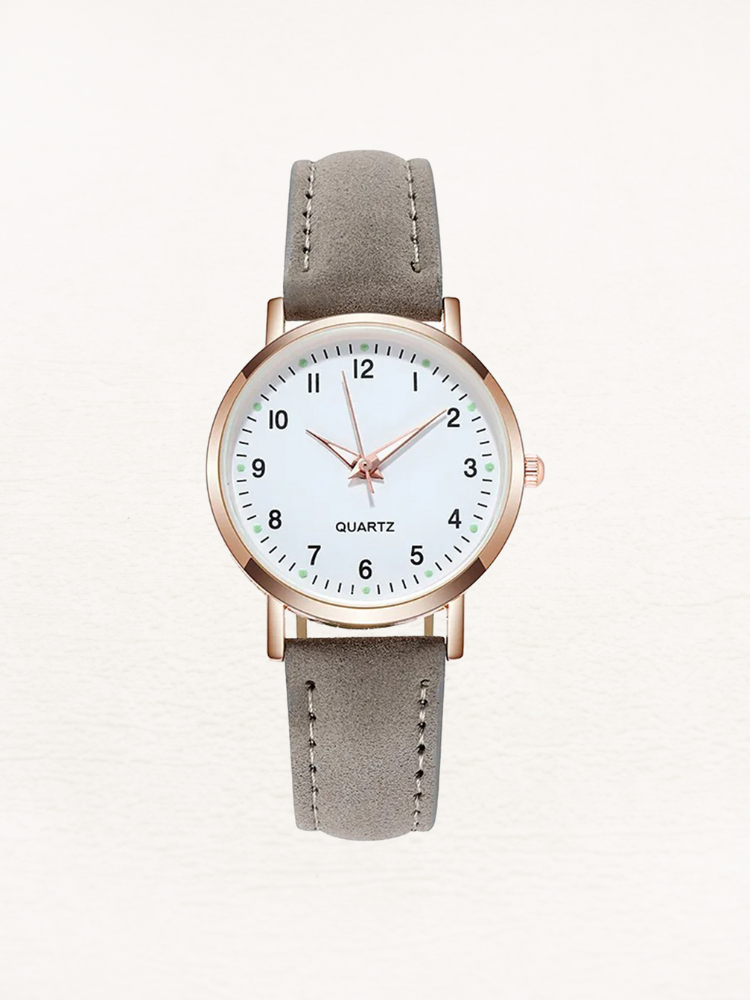 Vale | Leren Dames Horloge Rosé Goud | Chique Design