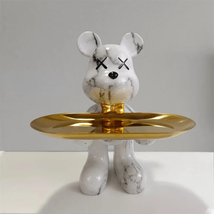 LuxeTray | Decoratieve Beer Met Dienblad | Luxe Woonaccessoire En Opbergtray