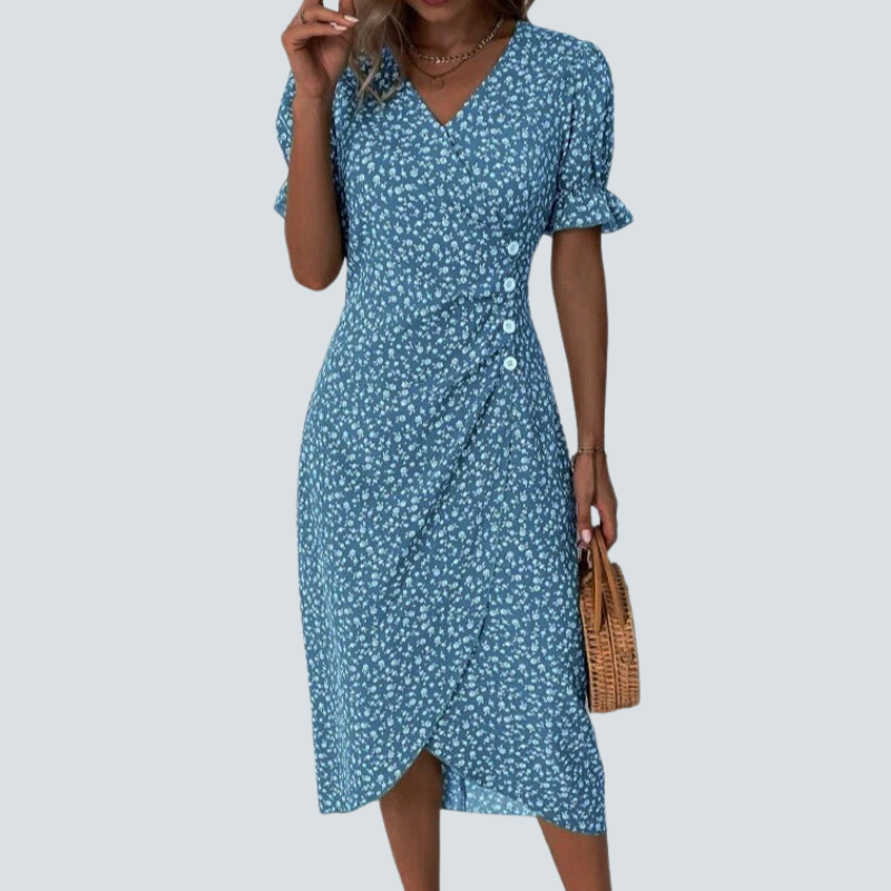 Fiona | Elegante Midi Dames Zomerjurk
