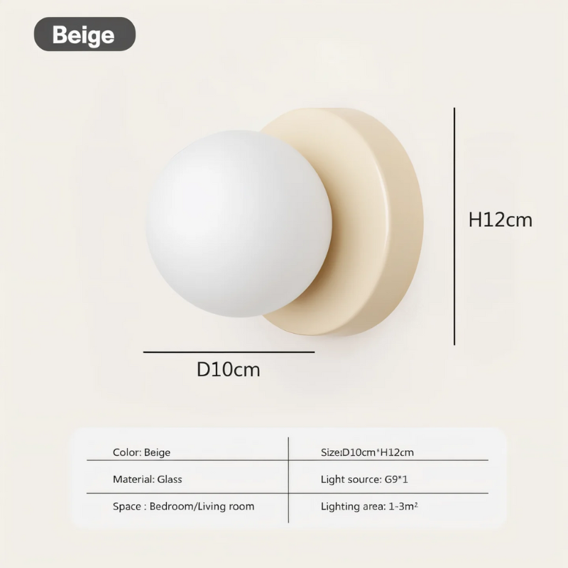 Demora | Luxe Wandlamp | Moderne LED Wandverlichting Met Glazen Bol