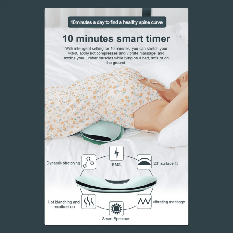 Hexton | Verwarmde Elektrische Onderrugmassager | Utieme Ontspanning