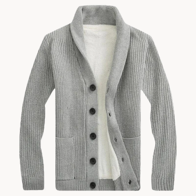 Delta | Fleece Sjaalkraag Cardigan Trui Voor Heren