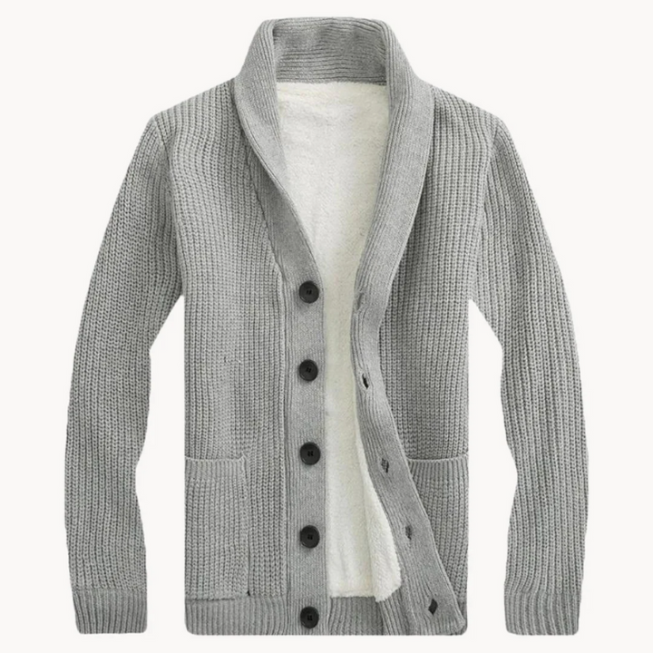 Delta | Fleece Sjaalkraag Cardigan Trui Voor Heren