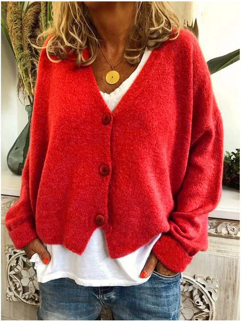 Bente | Comfortabele V-Hals Cardigan | Dames Sweater | Jumper Vest | Zachte Stof