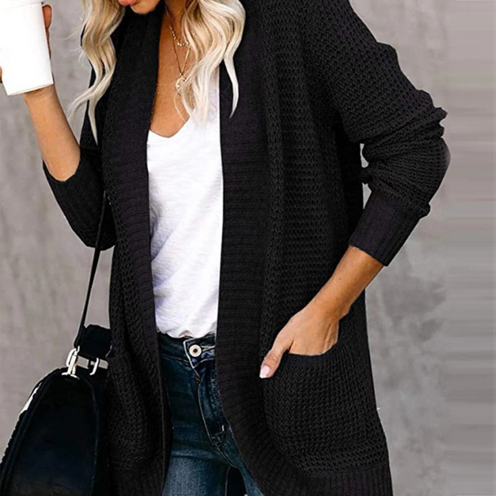 Cheny | Zacht Gebreid Dames Cardigan | Relaxed Vest Met Zakken