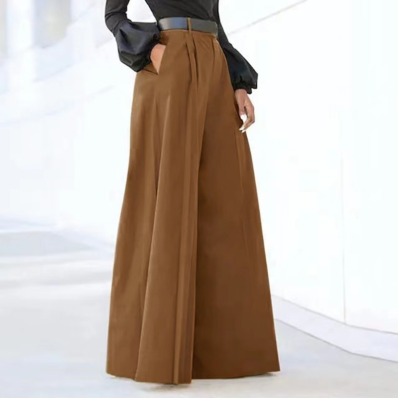 Nora | Dames Effen Broek Met Wijde Pijpen | Comfortabele & Moderne Design
