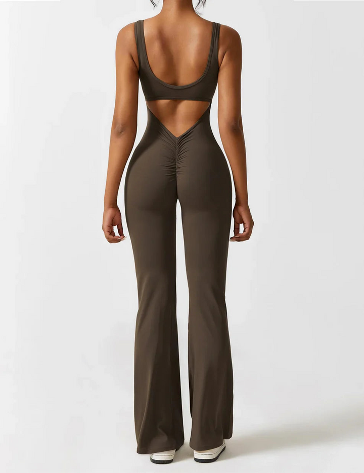 Elise | Flared V-Back Dames Jumpsuit | Stijl En Comfort