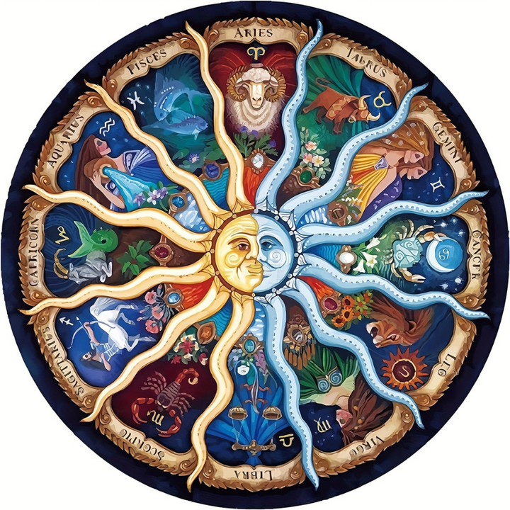 Youniverse | Zodiac Ronde Puzzel Voor Volwassenen | 1000 Stukjes