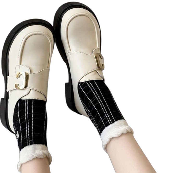 Linah | Trendy Dames Schoenen |Moderne Loafers | Chunky Zool | Voor Werk Of Casual Looks