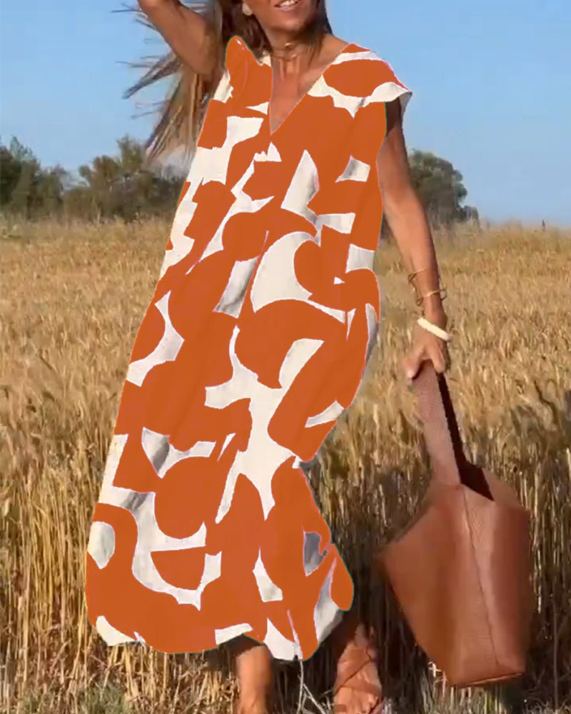 Mary | Dames Jurk | Vrouwen Zomerjurk met V-hals