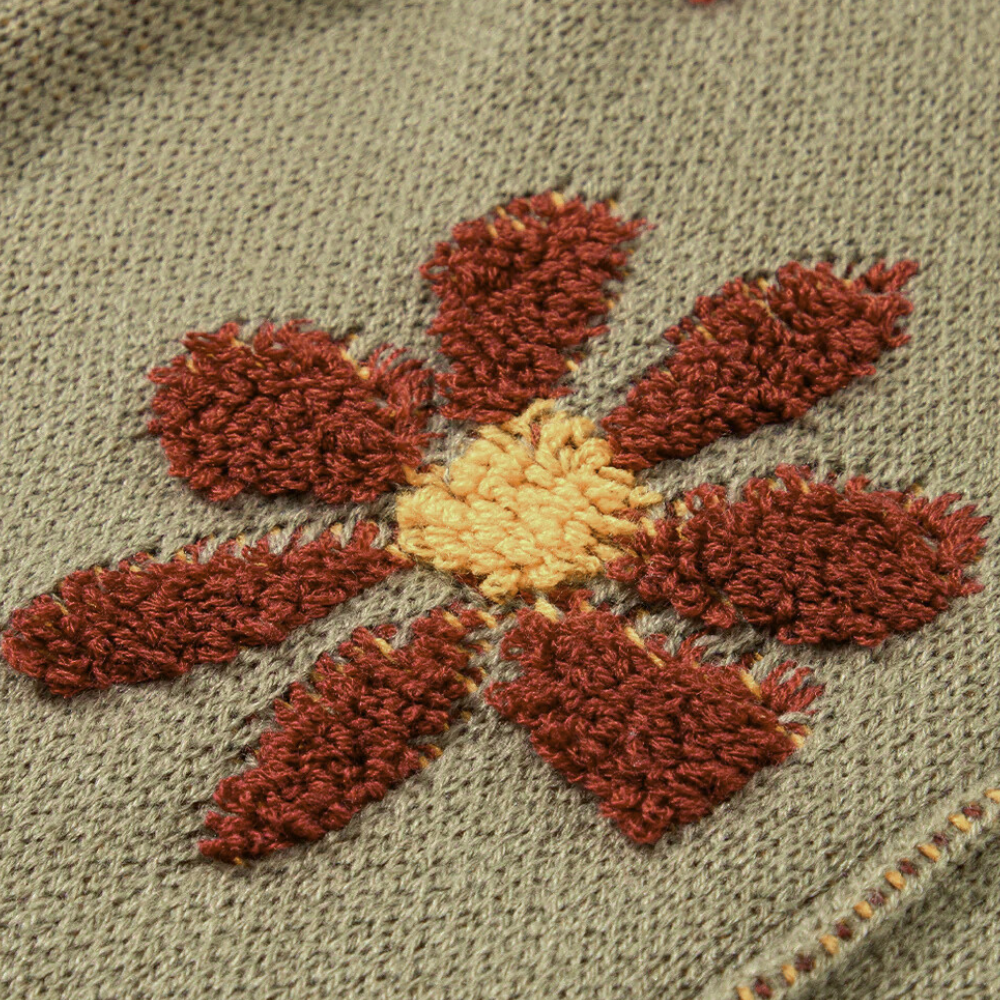 Melly | Dames Stijlvolle Bloemen Trui | Gebreide Sweater voor Vrouwen