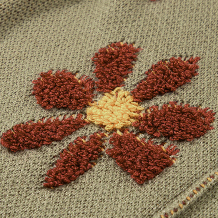 Melly | Dames Stijlvolle Bloemen Trui | Gebreide Sweater voor Vrouwen