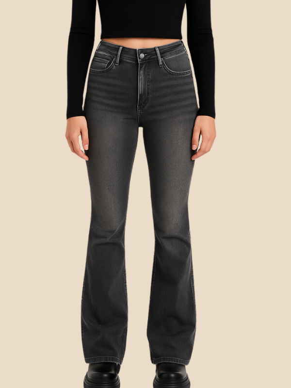 Twinkle | Trendy Dames Broek | Flared Spijkerbroek | Hoge Taille En Stretch Denim