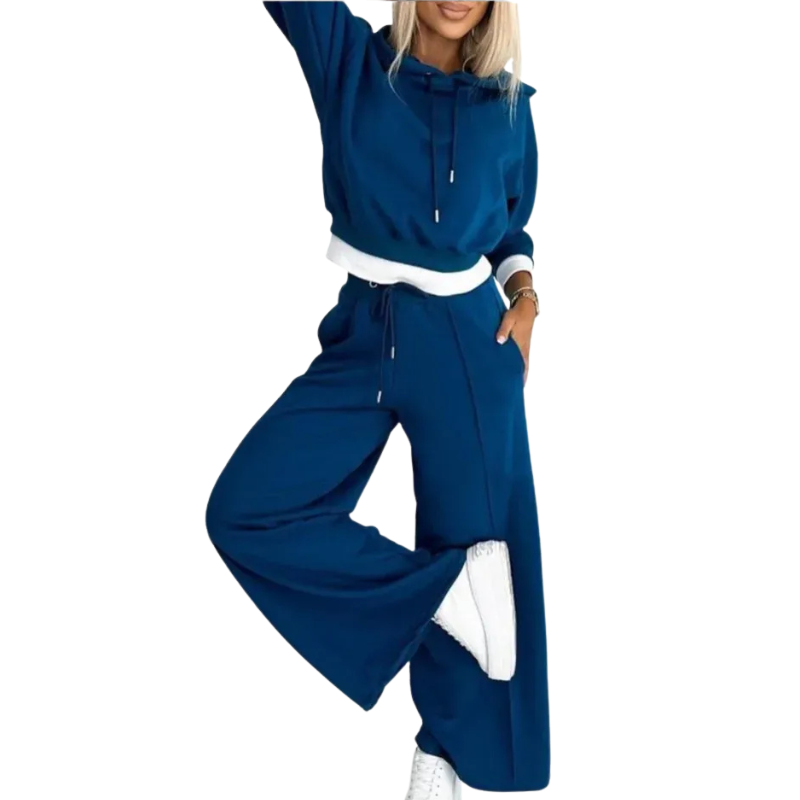 Delma | Trendy Dames Loungeset | Relaxed Fit | Hoodie En Broek Met Trekkoord