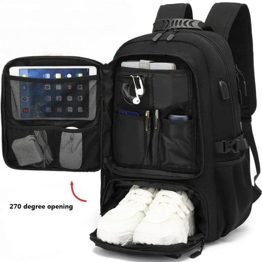 Tech Tray Pro | 50-80L | De Ultieme Rugzak Met Usb-Aansluiting