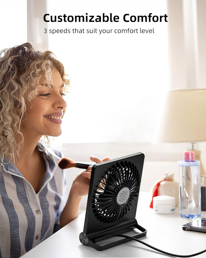 Starker | Stille Kleine Tafelventilator | Draagbare En Opvouwbare Ontwerp