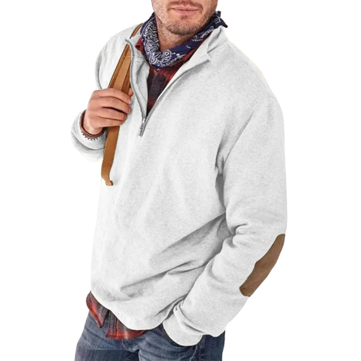Dylan | Casual Heren Trui | Relaxed Fit | Zacht Gebreid | Halve Rits