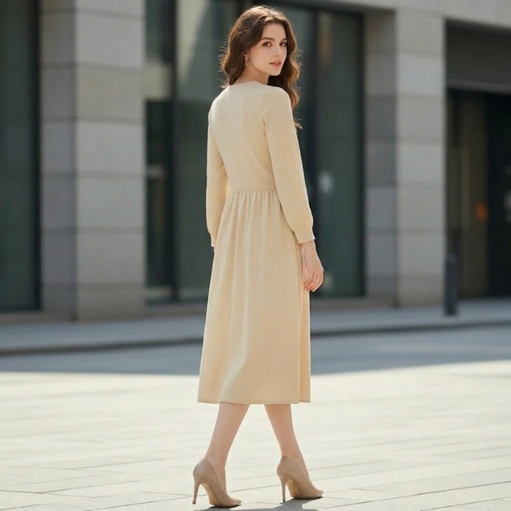 Sorata | Dames Gebreide Geborduurde Jurk